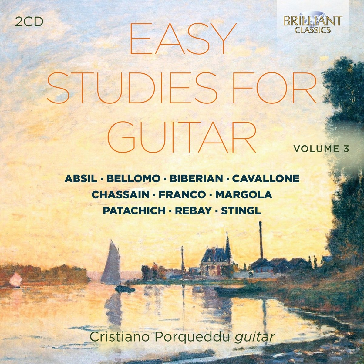 ABSIL, BELLOMO, BIBERIAN, CAVALLONE - EASY STUDIES FOR GUITAR 2CD CRISTIANO PORQUEDDU