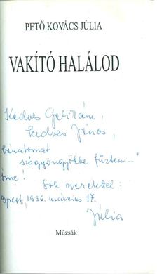 Vakító halálod (dedikált) [antikvár]
