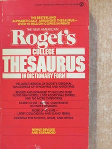 The new american Roget's College Thesaurus in dictionary form [antikvár]