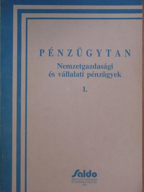 Bácskai Tamás - Pénzügytan I. [antikvár]