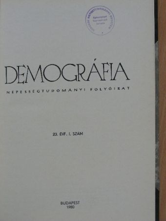 A. Girard - Demográfia 1980. (nem teljes évfolyam) [antikvár]