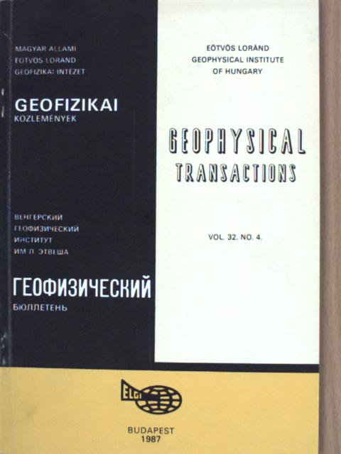 Geophysical Transactions Vol. 32. No. 4. [antikvár]