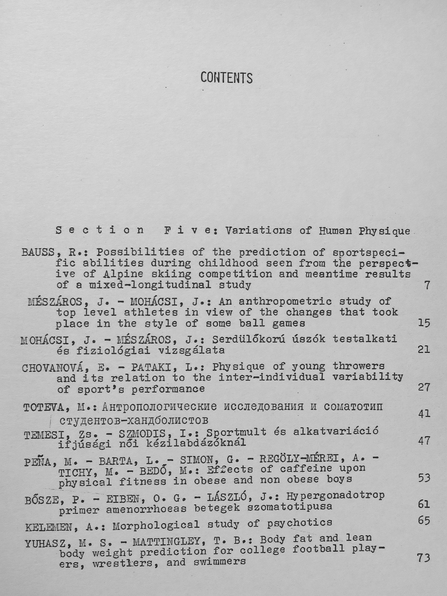 M. S. Yuhasz - Proceedings of the International Centennial Anthropological Congress 5. [antikvár]