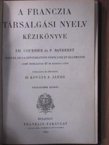 Ed. Coursier - A franczia társalgási nyelv kézikönyve [antikvár]