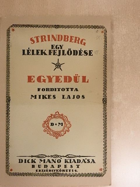 Strindberg Ágost - Egy lélek fejlődése IX. [antikvár]