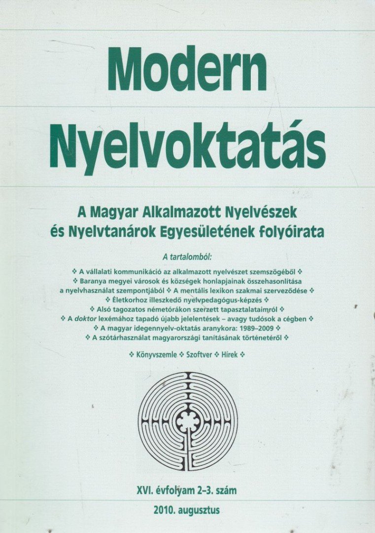 Szöllősy Éva - Modern Nyelvoktatás XVI. évf. 2-3. szám [antikvár]
