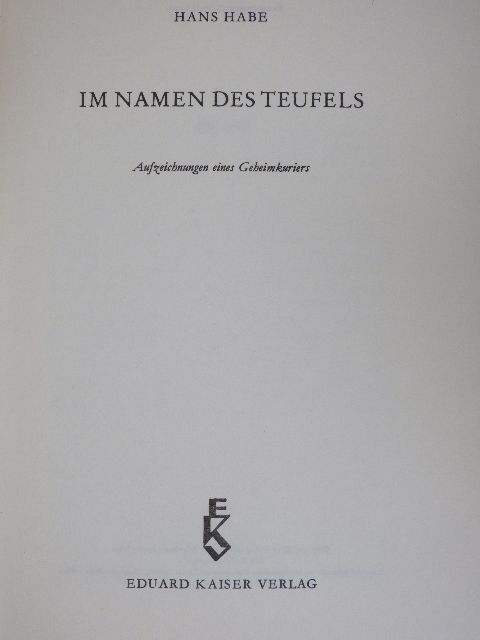 Hans Habe - Im Namen des Teufels [antikvár]
