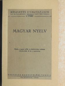Magyar nyelv [antikvár]