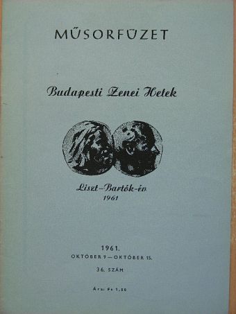 Országos Filharmónia Műsorfüzet 1961/36. [antikvár]