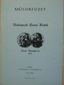 Országos Filharmónia Műsorfüzet 1961/36. [antikvár]