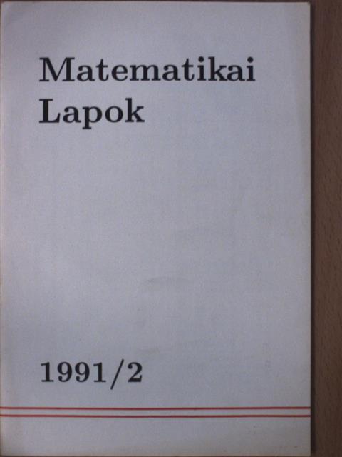 Erdős Pál - Matematikai Lapok 1991/2. [antikvár]