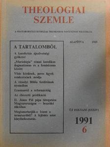 Balázs László - Theologiai Szemle 1991/6. [antikvár]