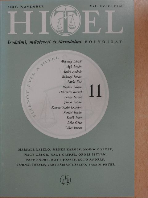Ablonczy László - Hitel 2003. november [antikvár]