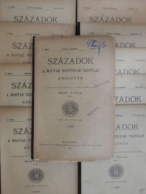 Károlyi Árpád - Századok 1907/1-10. [antikvár]