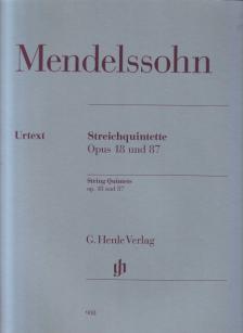 MENDELSSOHN - STREICHQUINTETTE OP.18 UND 87, STIMMEN URTEXT HERAUSGEGEBEN VON ERNST HERTTRICH