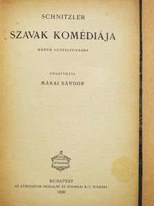 Arthur Schnitzler - Szavak komédiája/Mici grófnő [antikvár]