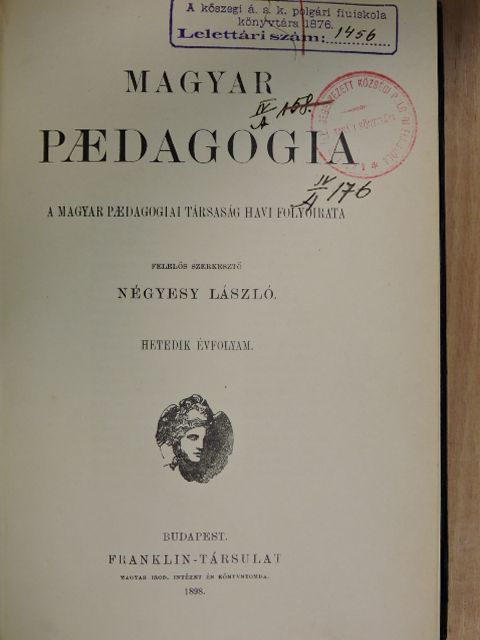 Acsay Antal - Magyar Paedagogia 1898/1-10. [antikvár]