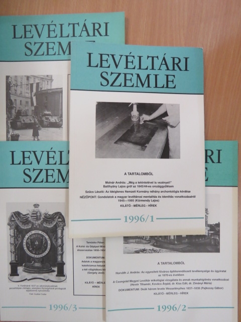 Albrechtné Kunszeri Gabriella - Levéltári Szemle 1996/1-4. [antikvár]