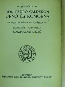 Don Pedro Calderon - Urnő és komorna [antikvár]