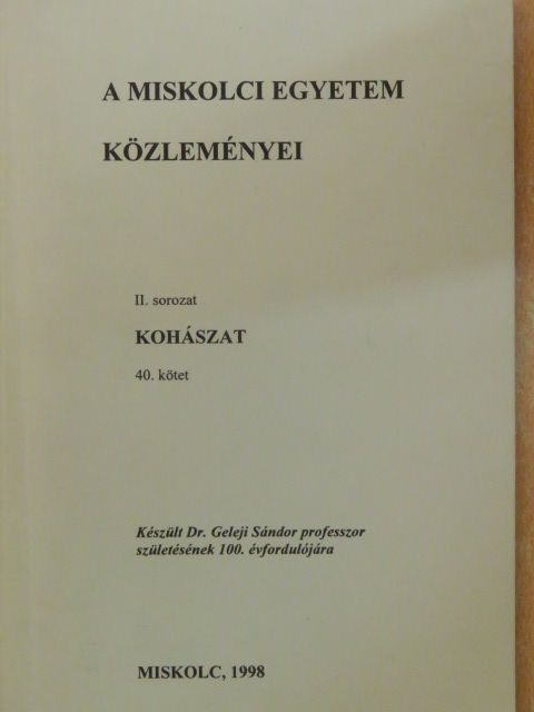 Benedek Szabolcs - Kohászat [antikvár]