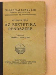 Neumann Ernő - Az esztétika rendszere [antikvár]