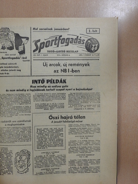 Kertész Dániel - Sportfogadás 1974. (nem teljes évfolyam) [antikvár]