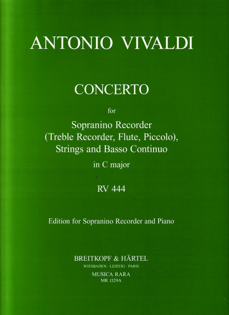 Vivaldi - CONCERTO FOR SOPRANINO RECORDER AND PIANO IN C MAJOR RV 444 (LASOCKI / PETRENZ)