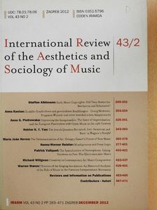 Anna Kansten - International Review of the Aesthetics and Sociology of Music - December 2012 [antikvár]