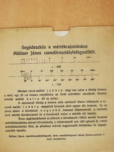 Müllner János - Segédeszköz a mértékrajzoláshoz Müllner János csendörosztályfelügyelötöl [antikvár]
