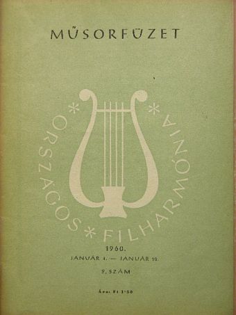 Országos Filharmónia Műsorfüzet 1960/2. [antikvár]