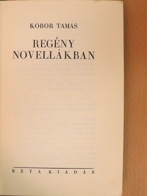 Kóbor Tamás - Regény novellákban [antikvár]
