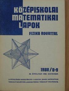 Gnadig Péter - Középiskolai matematikai lapok 1988. november [antikvár]