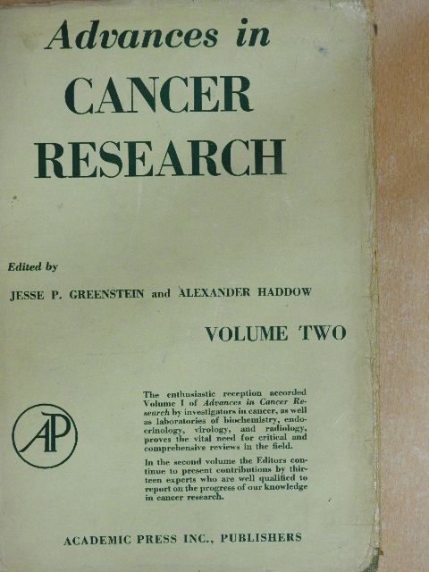 G. M. Badger - Advances in Cancer Research 2. [antikvár]