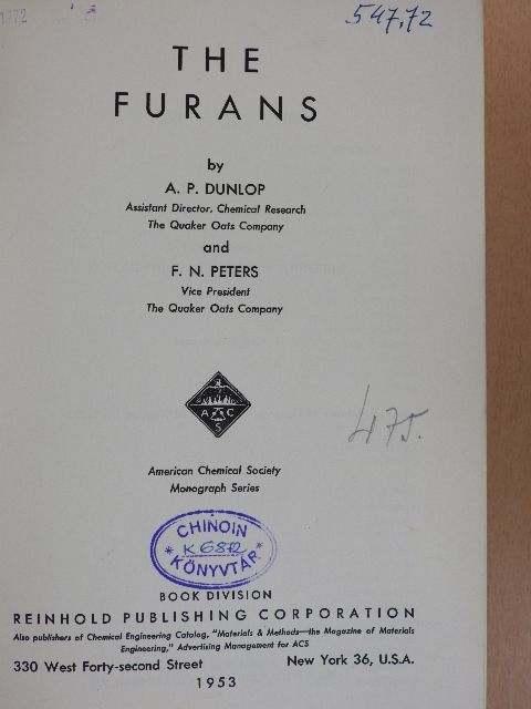 A. P. Dunlop - The Furans [antikvár]