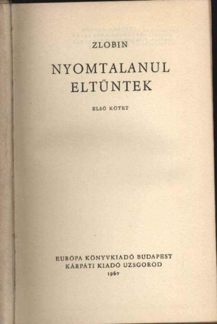 Zlobin - Nyomtalanul eltűntek I-II. [antikvár]