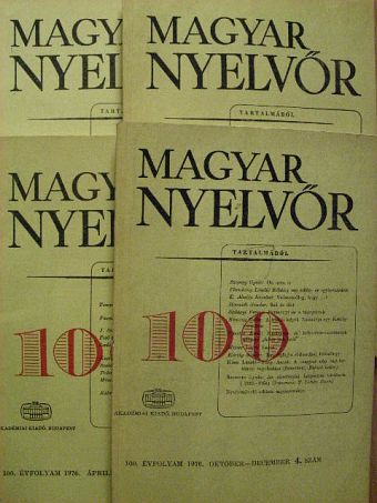 A. Jászó Anna - Magyar Nyelvőr 1976. január-december [antikvár]