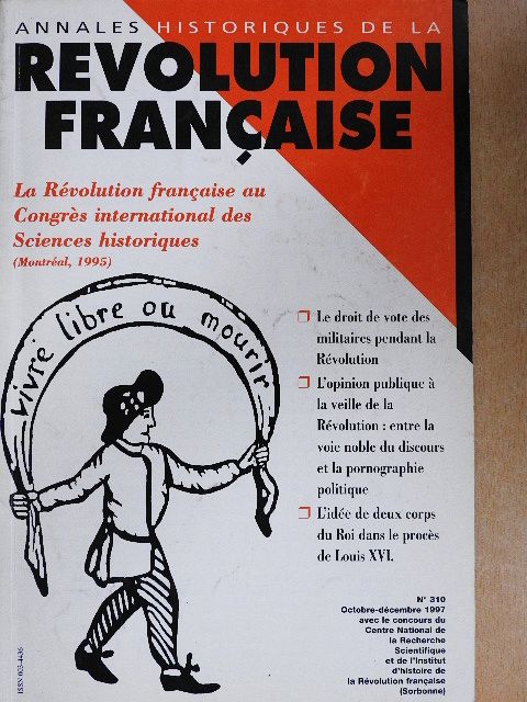 Claude Mazauric - Annales Historiques de la Revolution Francaise Octobre-Décembre 1997 [antikvár]