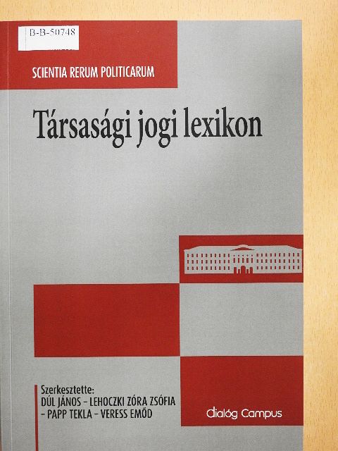 Társasági jogi lexikon [antikvár]