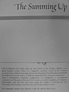 W. Somerset Maugham - The Summing Up [antikvár]