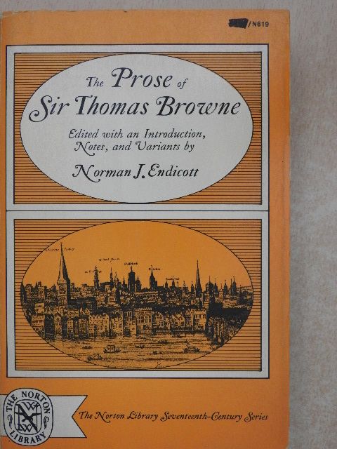 Sir Thomas Browne - The Prose of Sir Thomas Browne [antikvár]