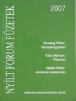 Gazdag Péter - Nyílt Fórum Füzetek 2007 [antikvár]