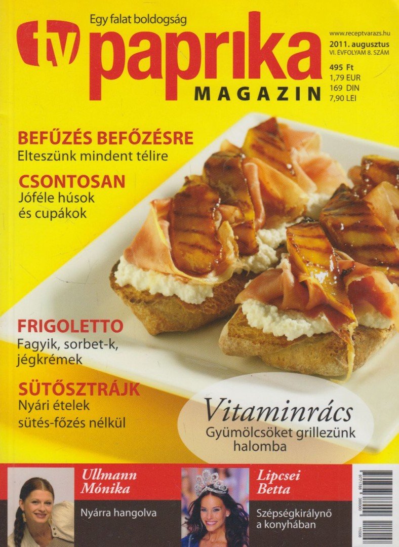 ZSIGMOND GÁBOR - TV paprika magazin 2011. augusztus [antikvár]