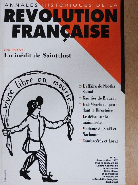 Annick Foucrier - Annales Historiques de la Revolution Francaise Janvier-Mars 1997 [antikvár]