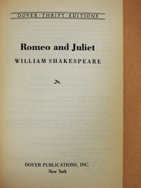 William Shakespeare - Romeo and Juliet [antikvár]
