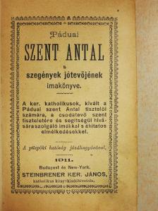 Páduai Szent Antal a szegények jótevőjének imakönyve [antikvár]