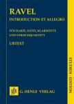 RAVEL... - INTRODUCTION ET ALLEGRO FÜR HARFE, FLÖTE, KLARINETTE UND STERICHQUARTETT, STUDIEN EDITION