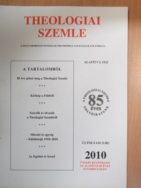 Béres Tamás - Theologiai Szemle 2010. Különszám [antikvár]