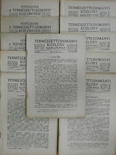 b. - Természettudományi Közlöny 1932. (nem teljes évfolyam)/Pótfüzetek a Természettudományi Közlönyhöz 1932. január-december [antikvár]