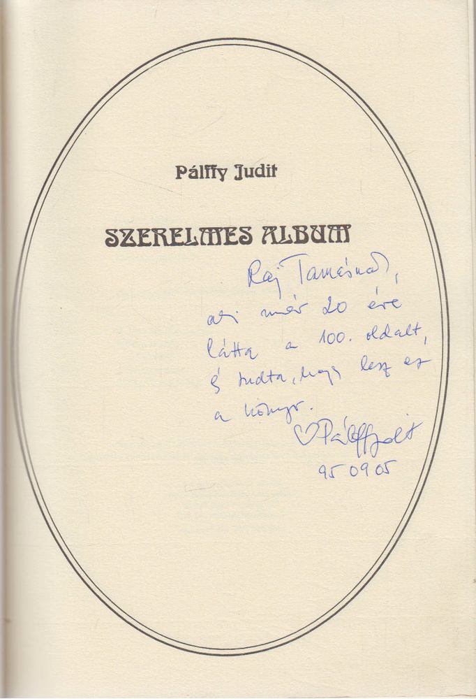 Pálffy Judit - Szerelmes album (dedikált) [antikvár]