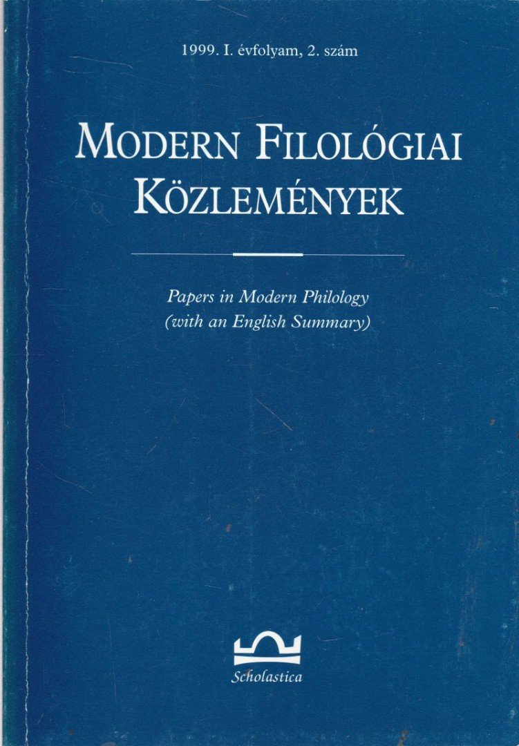Klaudy Kinga - Modern Filológiai Közlemények 1999 1. évf. 2. szám [antikvár]
